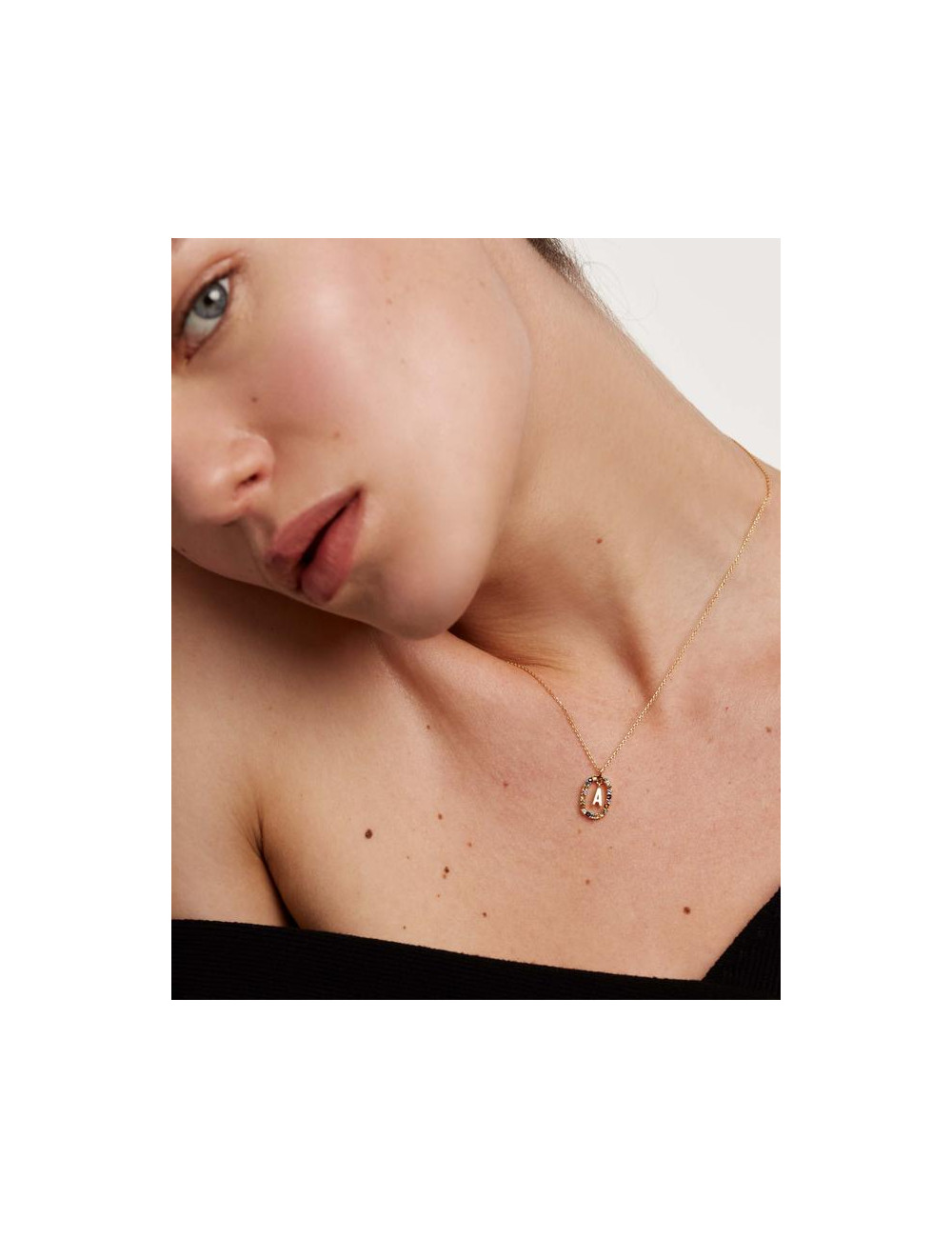 LETTER A GOLD NECKLACE PDPAOLA