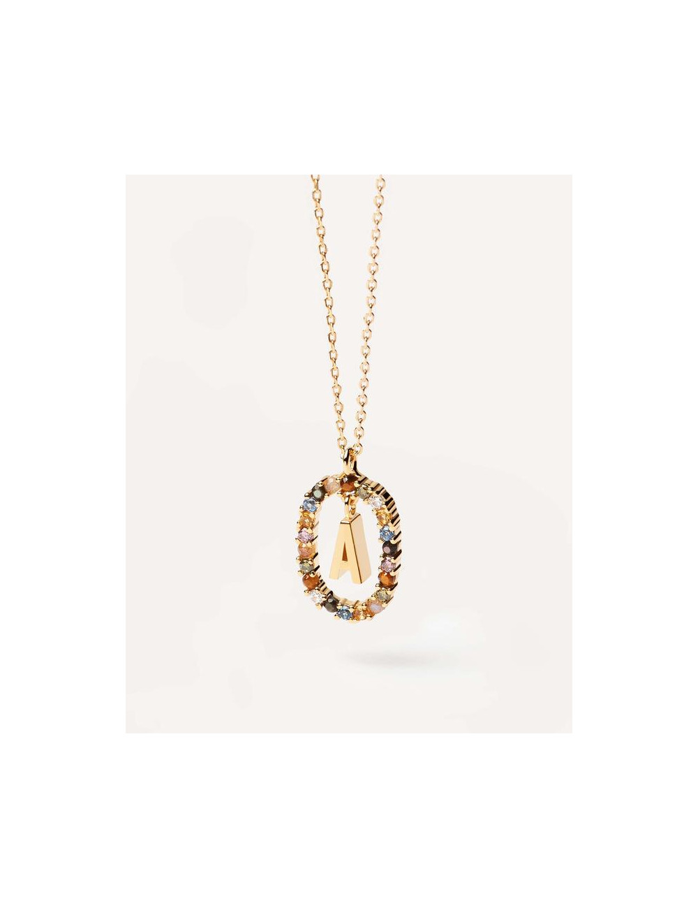 LETTER A GOLD NECKLACE PDPAOLA