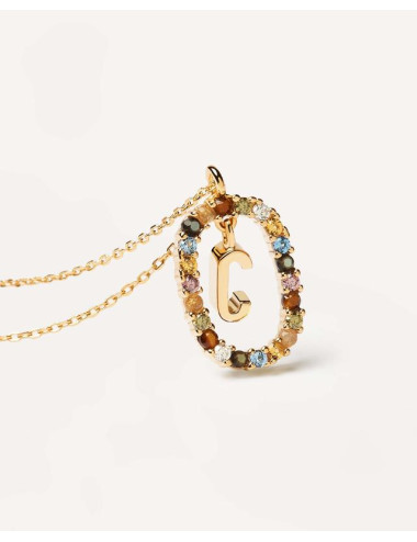 LETTER C GOLD NECKLACE PDPAOLA