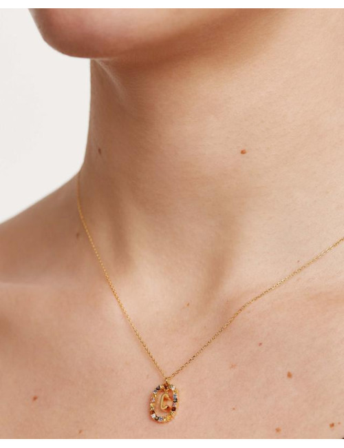 LETTER C GOLD NECKLACE PDPAOLA