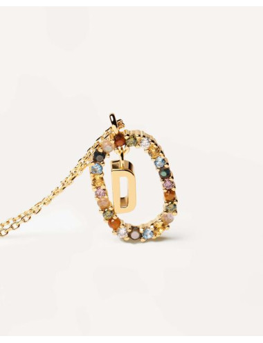 LETTER D GOLD NECKLACE PDPAOLA