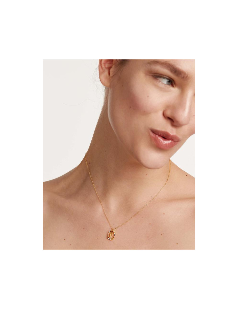 LETTER F GOLD NECKLACE PDPAOLA