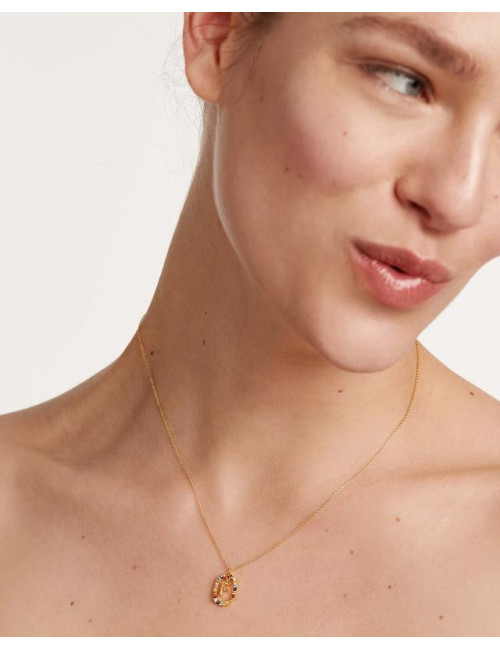 LETTER F GOLD NECKLACE PDPAOLA