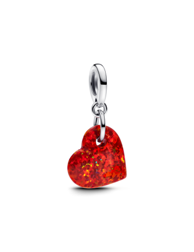 Conta Coração Vermelho Opalescente Pandora