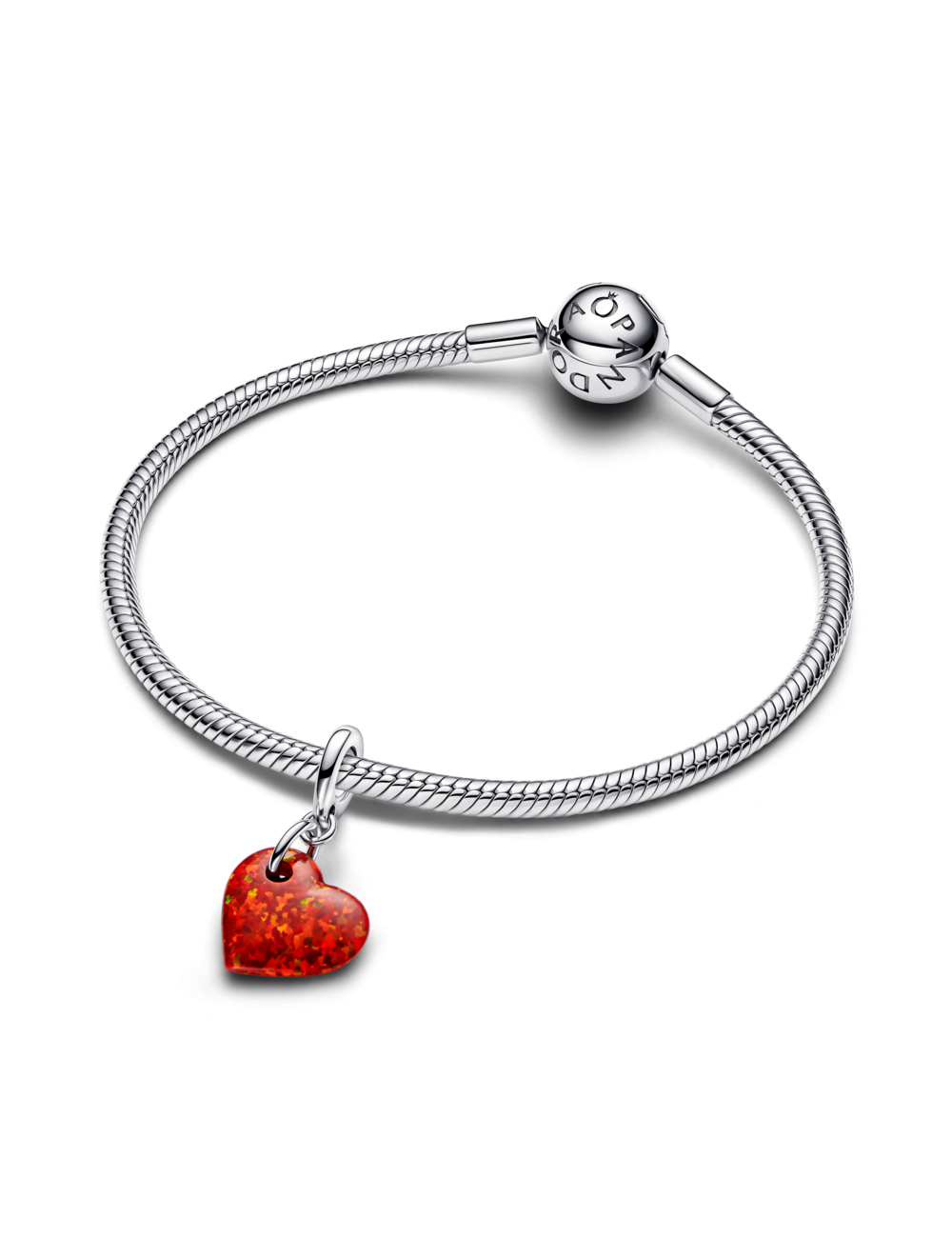 Conta Coração Vermelho Opalescente Pandora