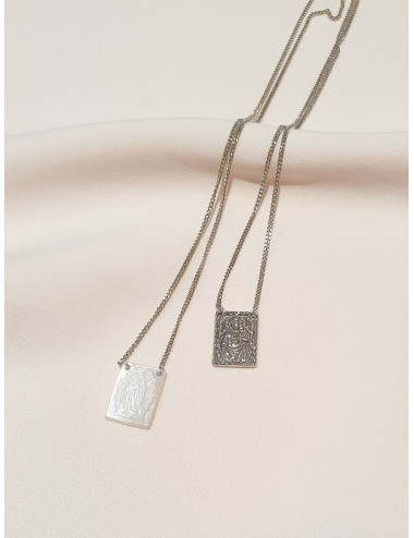 ESCAPULÁRIO MADREPEROLA E PRATA