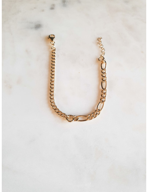 PULSEIRA MALHA PRATA DOURADA