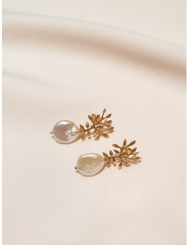 BRINCOS ALICE PRATA DOURADA