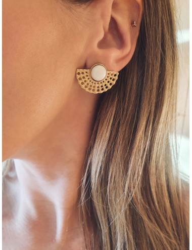 BRINCOS ETIOPIA PRATA DOURADA