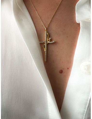 COLAR FÉ PRATA DOURADA