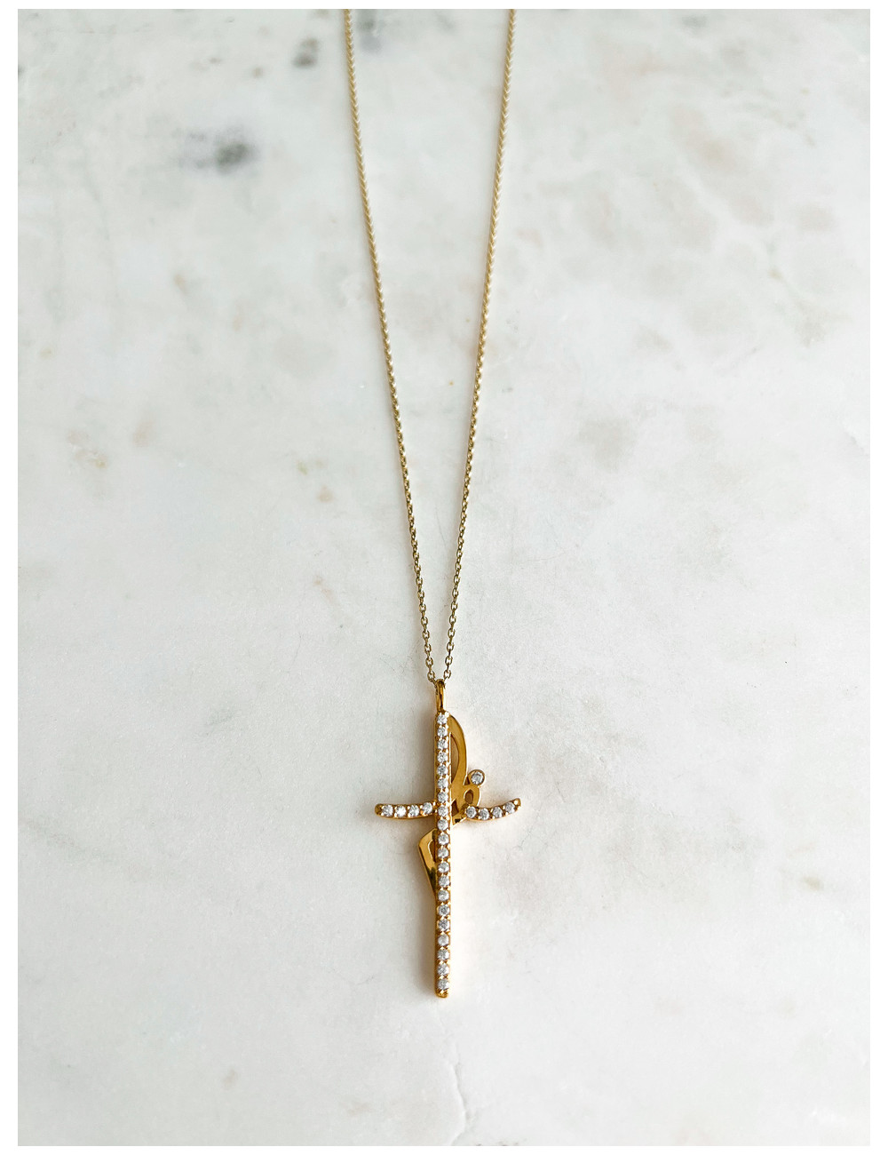 COLAR FÉ PRATA DOURADA