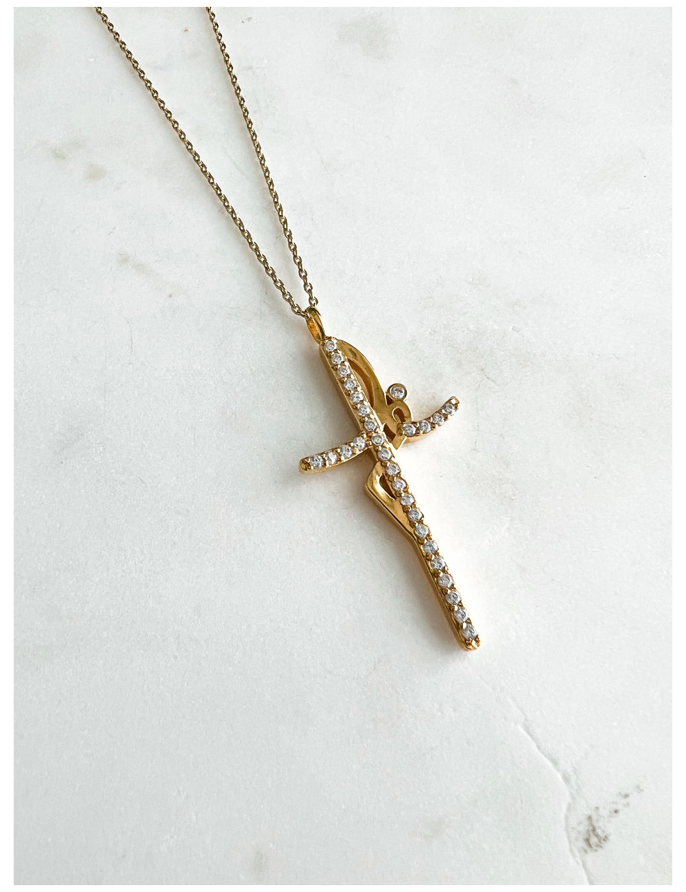 COLAR FÉ PRATA DOURADA