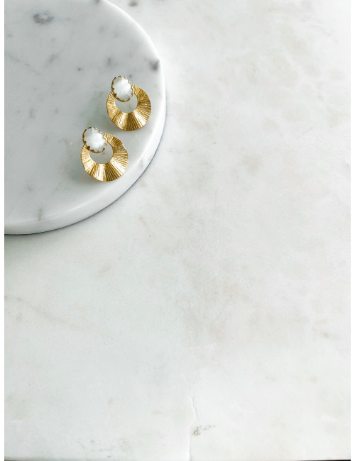 BRINCOS JULIE PRATA DOURADA