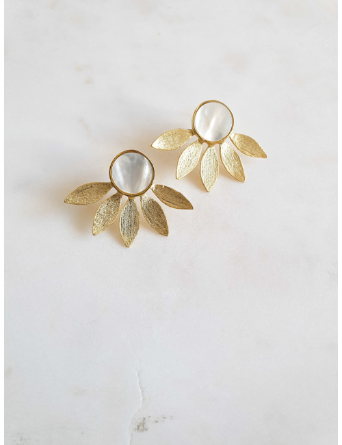 BRINCOS ZANZI PRATA DOURADA