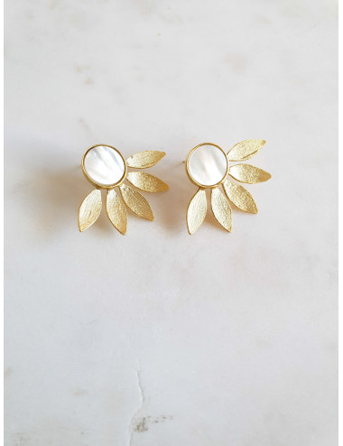 BRINCOS ZANZI PRATA DOURADA