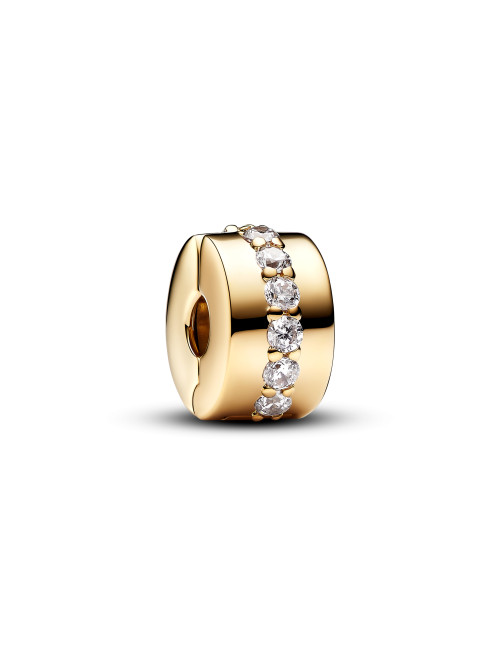 Clip em Fila com Brilho Transparente Pandora