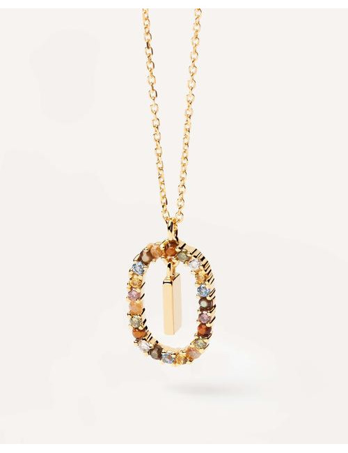LETTER I GOLD NECKLACE PDPAOLA