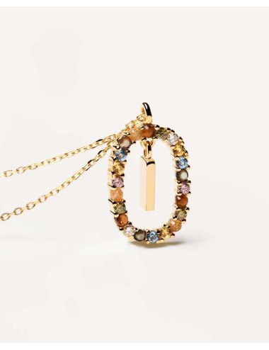 LETTER I GOLD NECKLACE PDPAOLA