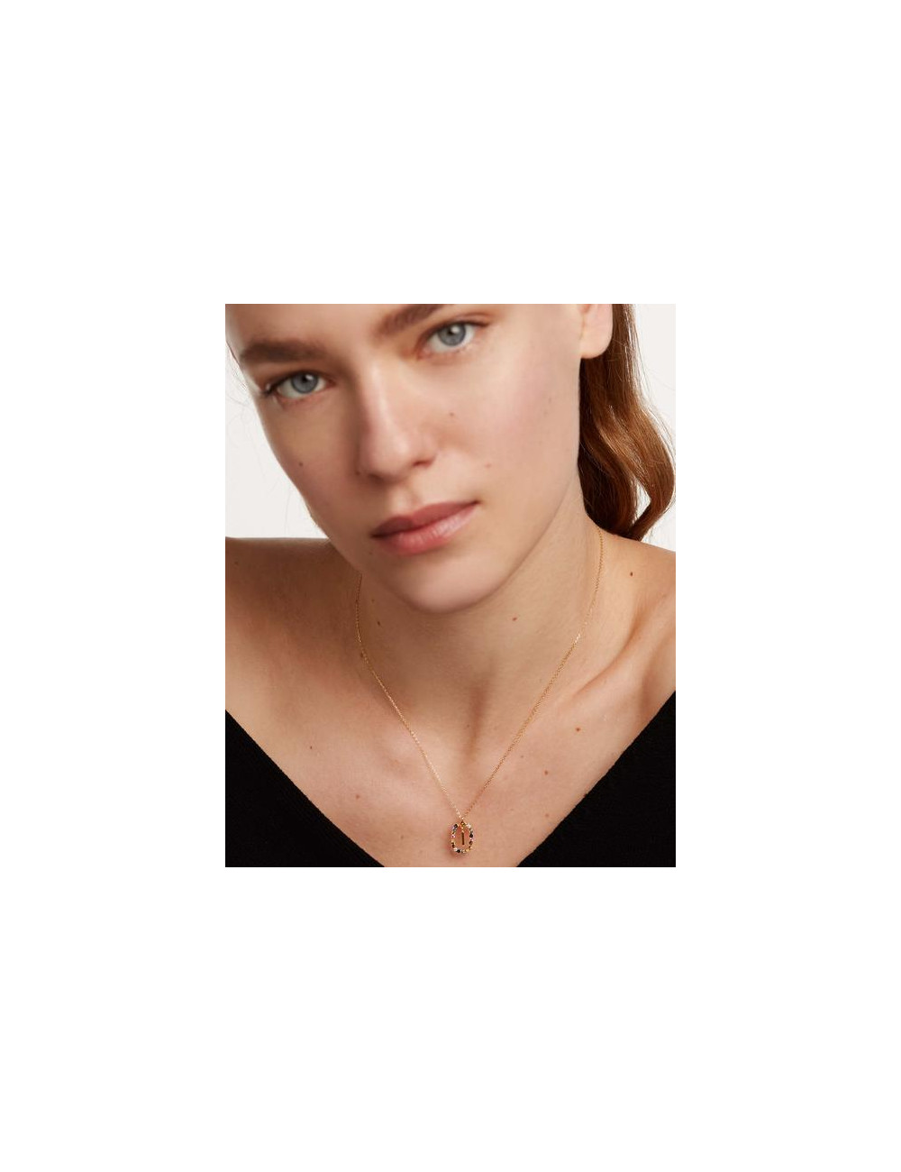 LETTER I GOLD NECKLACE PDPAOLA