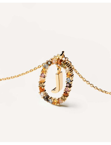 LETTER J GOLD NECKLACE PDPAOLA