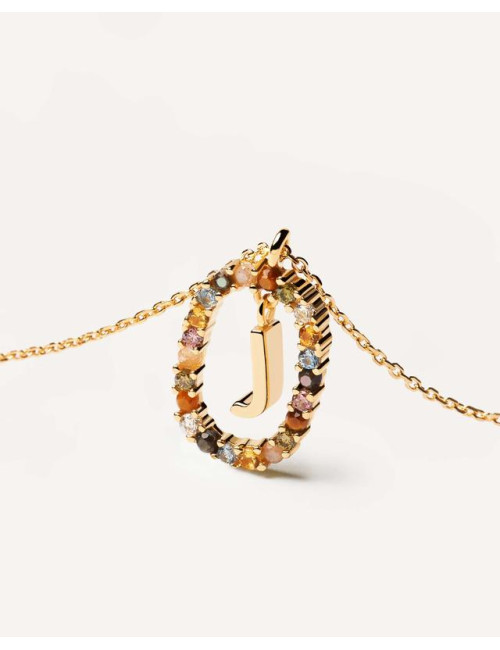 LETTER J GOLD NECKLACE PDPAOLA