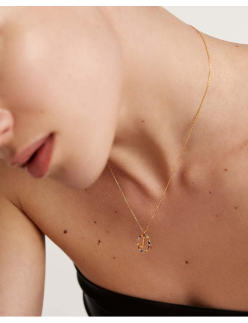 LETTER J GOLD NECKLACE PDPAOLA