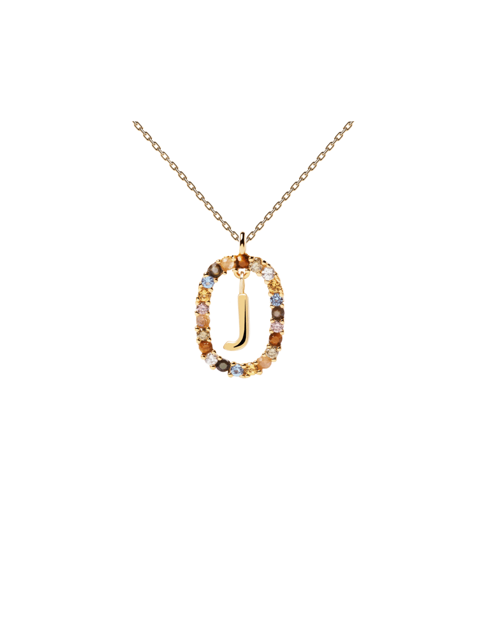 LETTER J GOLD NECKLACE PDPAOLA