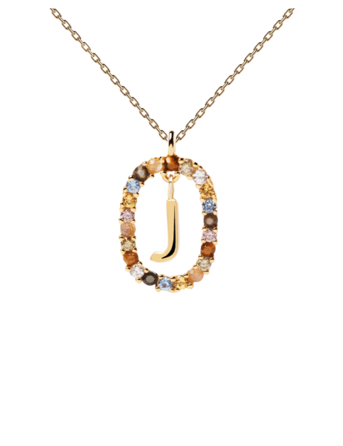 LETTER J GOLD NECKLACE PDPAOLA