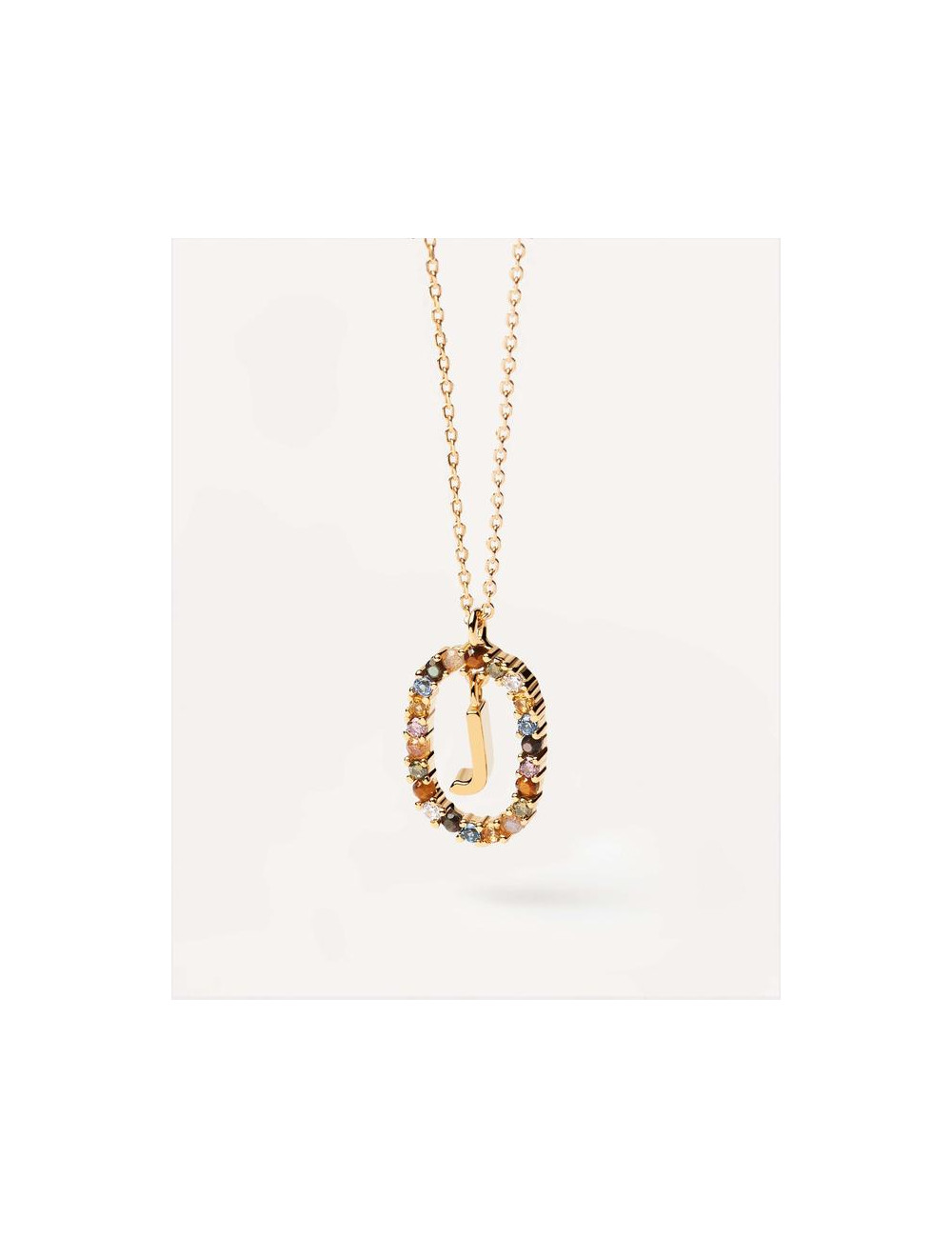 LETTER J GOLD NECKLACE PDPAOLA