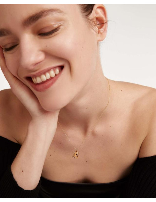 LETTER R GOLD NECKLACE PDPAOLA