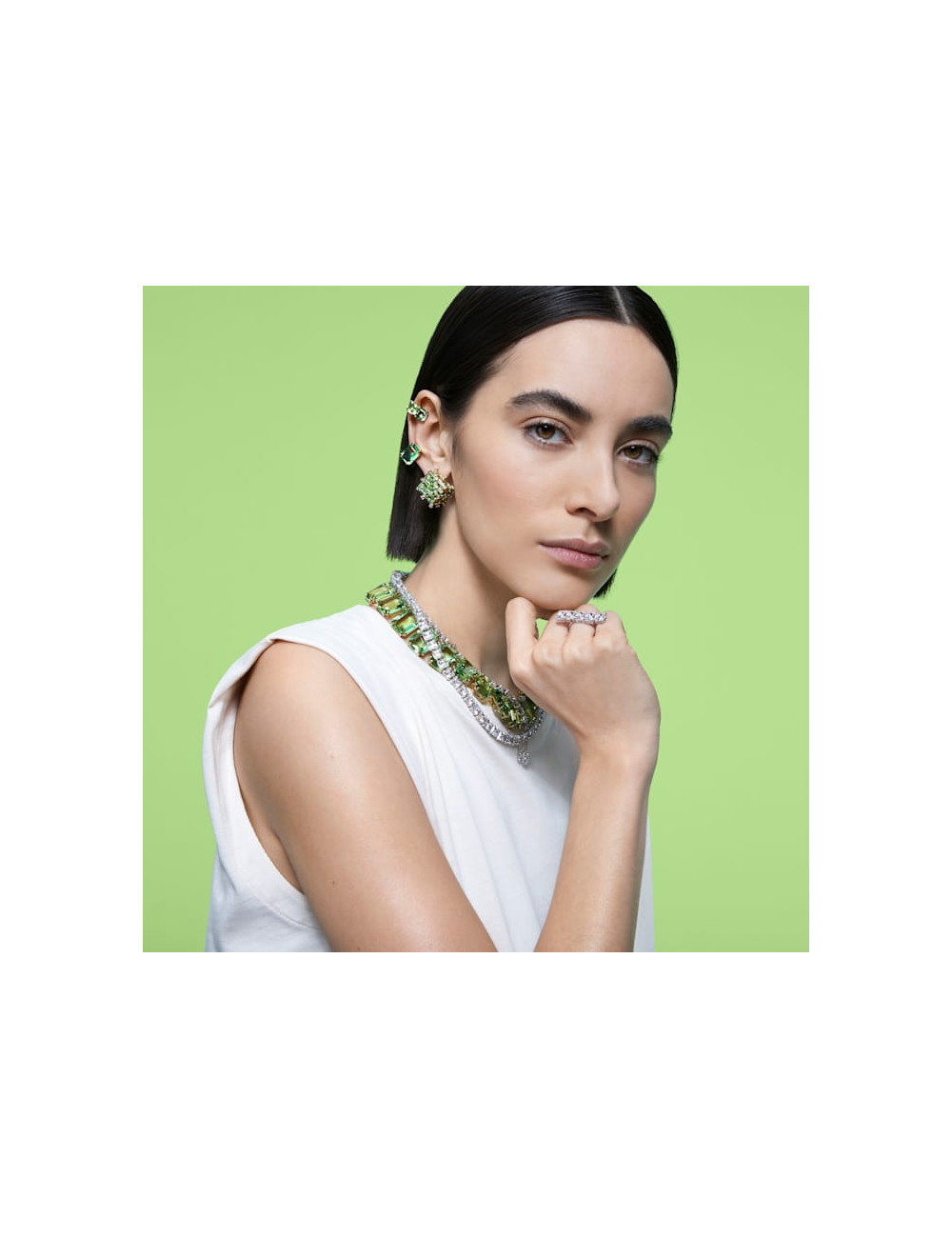 COLAR MILLENIA WHITE SWAROVSKI