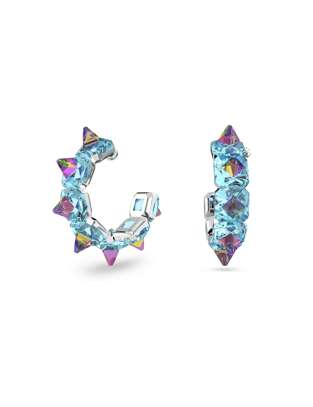 BRINCOS ARGOLA CHROMA BLUE SWAROVSKI