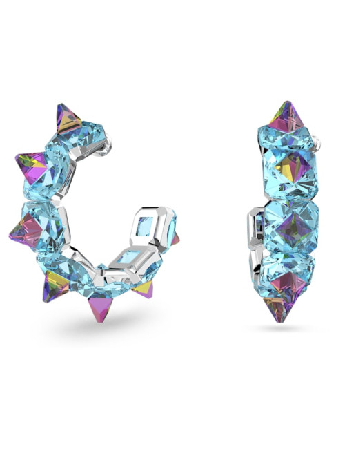 BRINCOS ARGOLA CHROMA BLUE SWAROVSKI