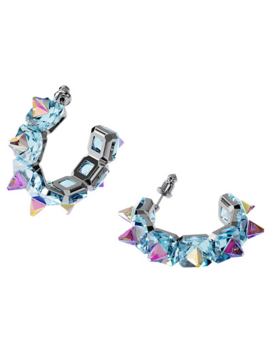 BRINCOS ARGOLA CHROMA BLUE SWAROVSKI
