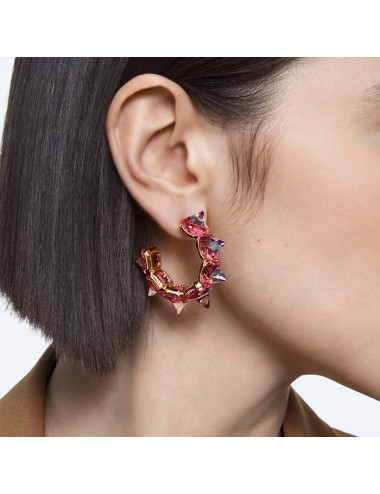 BRINCOS ARGOLA CHROMA PINK SWAROVSKI