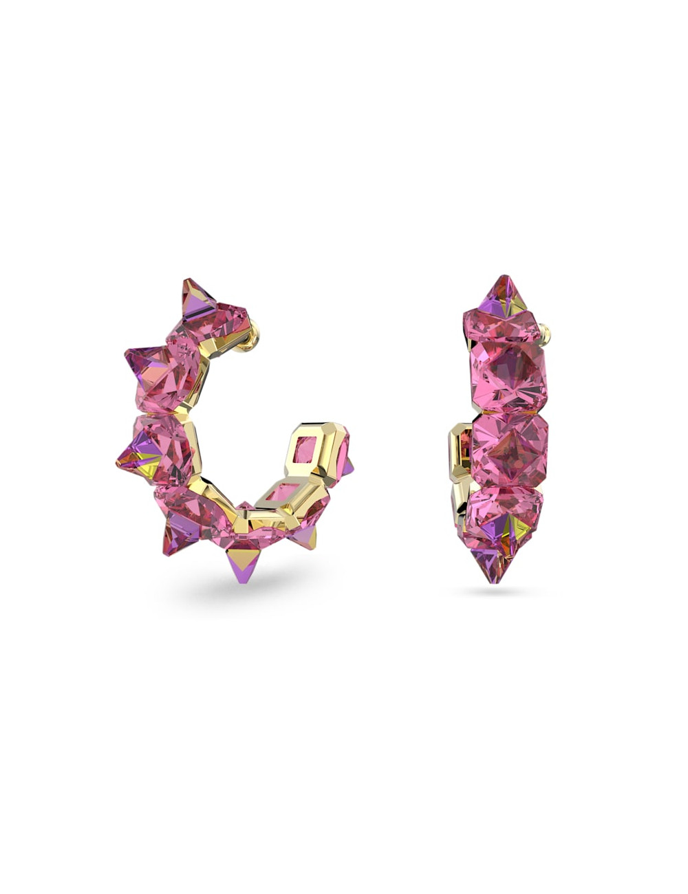 BRINCOS ARGOLA CHROMA PINK SWAROVSKI