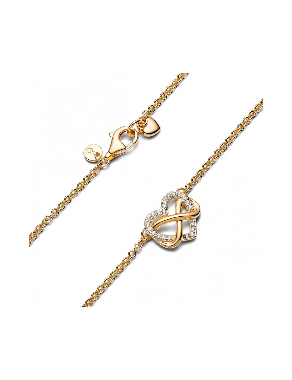 Colar Coração Infinito Brilhante Pandora