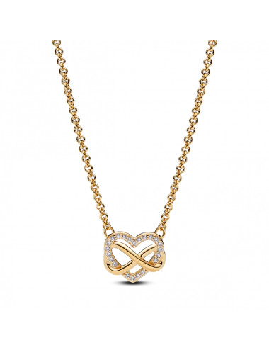Colar Coração Infinito Brilhante Pandora