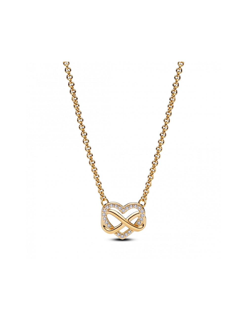 Colar Coração Infinito Brilhante Pandora
