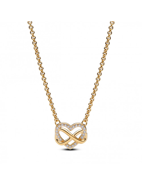Colar Coração Infinito Brilhante Pandora