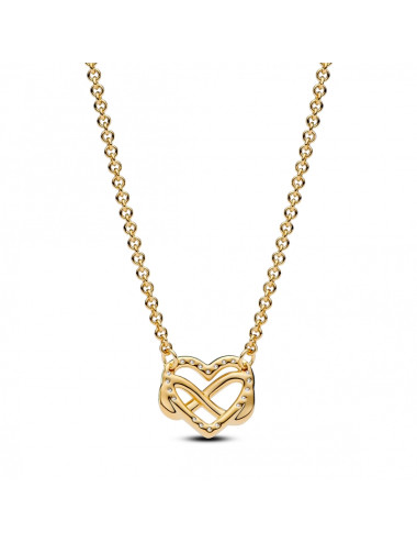 Colar Coração Infinito Brilhante Pandora