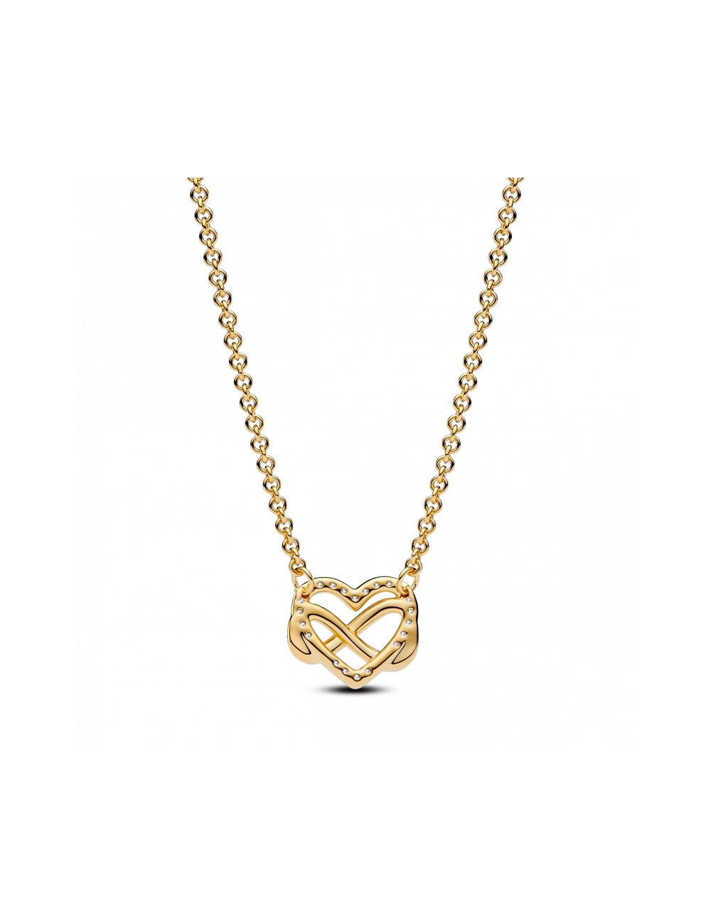 Colar Coração Infinito Brilhante Pandora