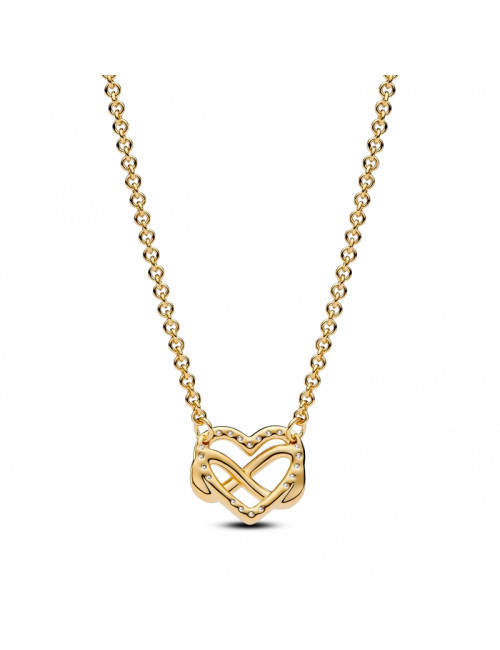 Colar Coração Infinito Brilhante Pandora