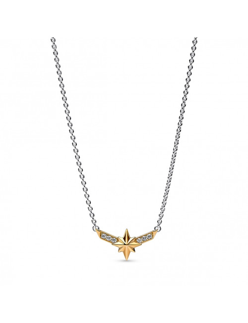 Colar Captain Marvel Pandora 14k