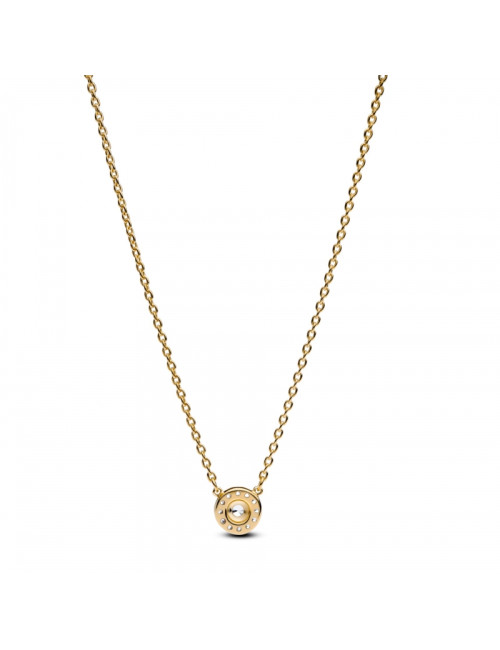 Colar Pendente Auréola Redonda Pavé Pandora
