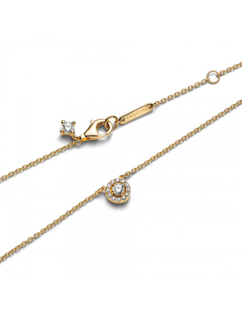 Colar Pendente Auréola Redonda Pavé Pandora
