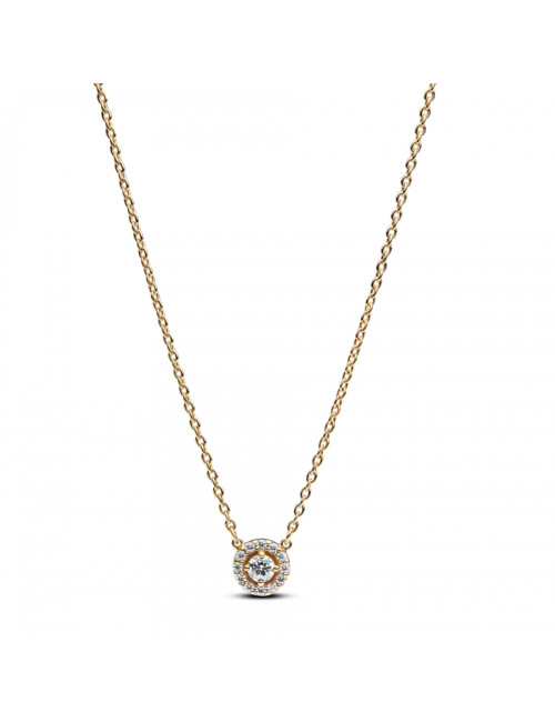 Colar Pendente Auréola Redonda Pavé Pandora
