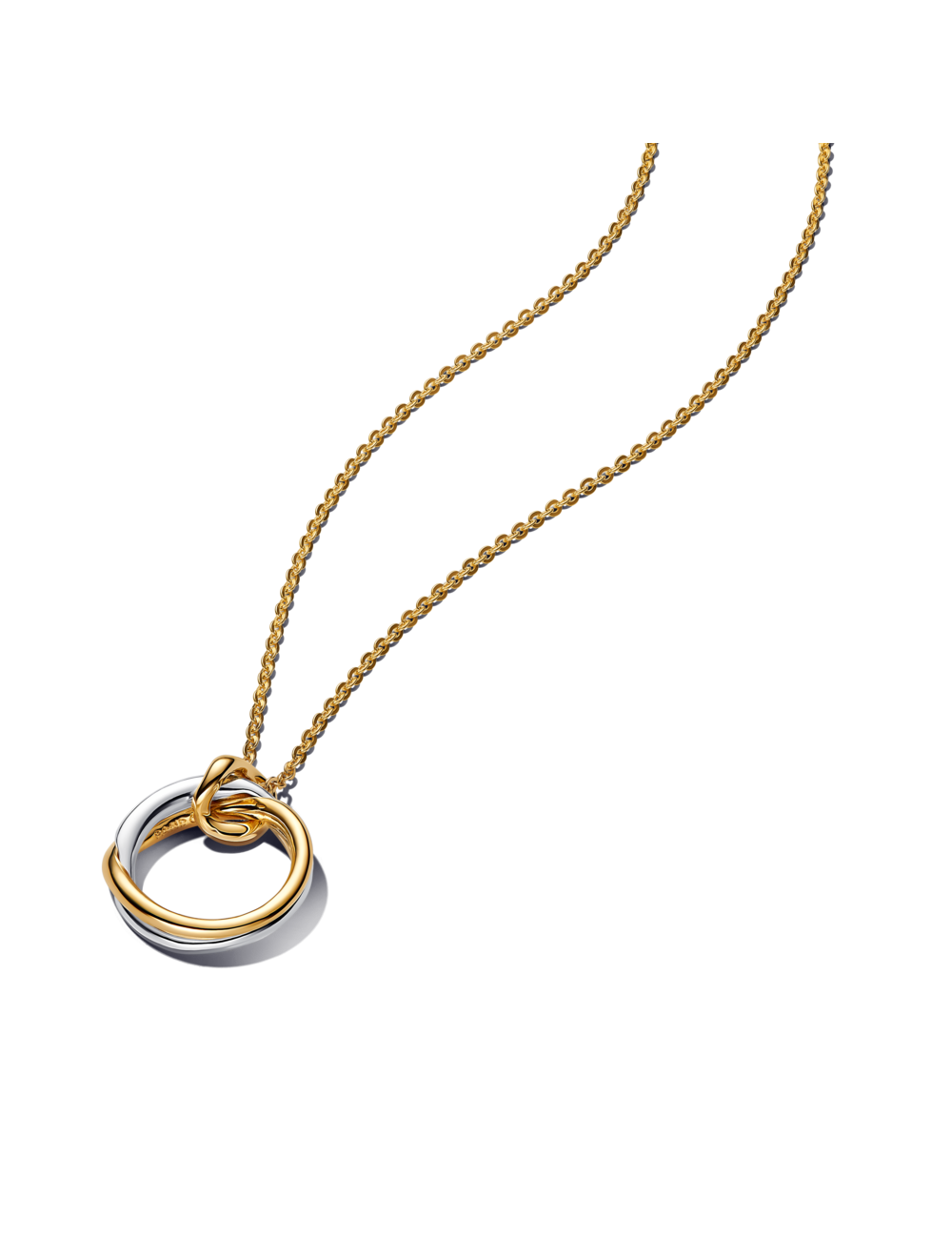 Colar Pendente Dois Tons Forma Orgânica Pandora