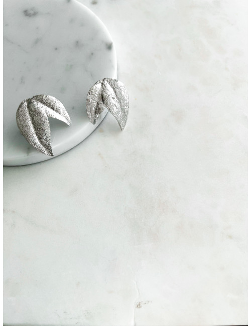 BRINCOS FOLHA PRATA