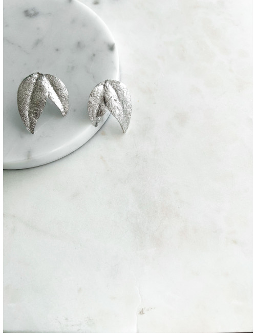 BRINCOS FOLHA PRATA